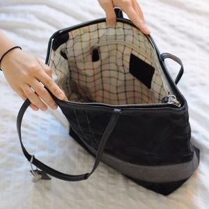 Black Coach Monogram Tote